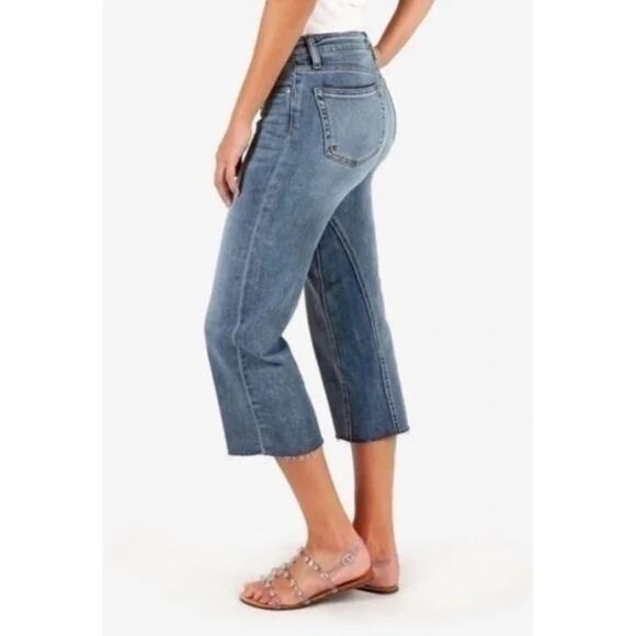 Kut from the Kloth Denim - KUT From the Kloth Charlotte Crop Culotte Jeans Size 8 High Rise Raw Hem NWT
